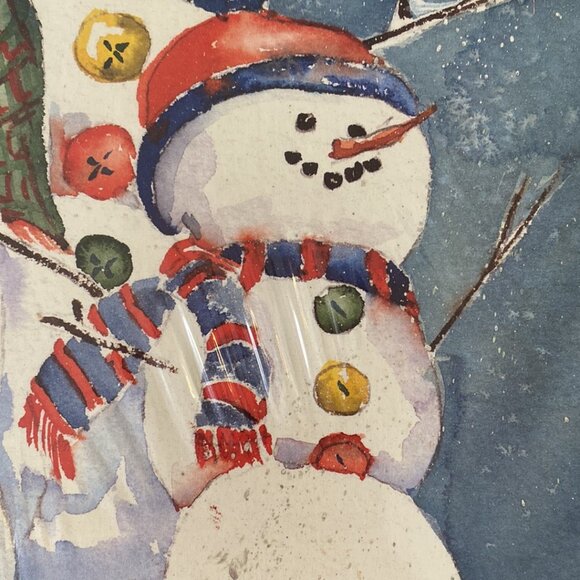 Vintage Winter Welcome by artist Judy Bolton Jarrett 1996, print 24/250, signed - Picture 12 of 16